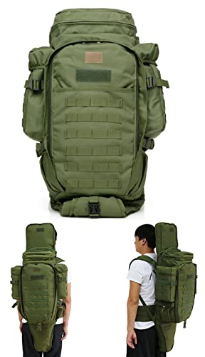 SJASD Taktischer Gewehrrucksack,Taktischer Rucksack Militar Wanderrucksack Mit Gewehrhalter,Wasserdicht Waffentasche für Langwaffen Airsoft Waffen Rucksack für Reisen Camping Jagd Trekking Klettern