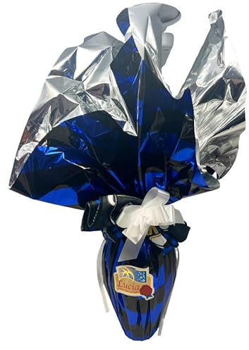 Uovo Di Pasqua DEL TIFOSO Artigianale Cioccolato al Latte -Masoni- 350 Grammi Con Sciarpa (Inter)