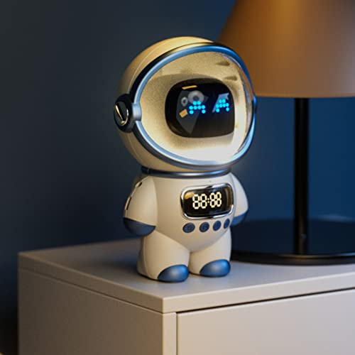 AMONIDA Haut-parleur de Musique d'astronaute, Réglage d'alarme Durable à Usage Multiple, Haut-parleur d'astronaute, Puce AI Intelligente pour la Maison (Blanc)