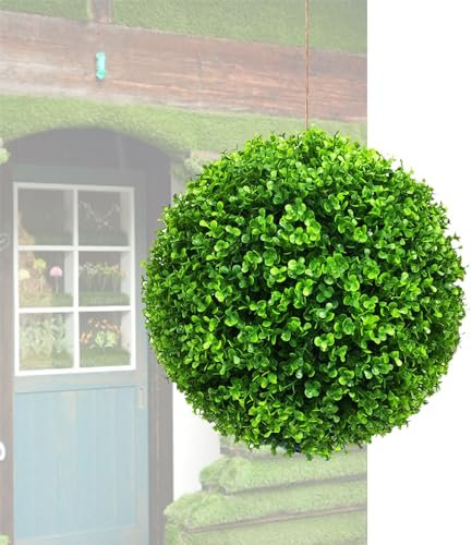 ATYUJKB Dekorativer Grasball Ball Aus Kunstrasen Künstliche Pflanzenkugel Dia 60cm, Dekorative Bälle des Grünen Grases Formschnitt, Runde Formschnittkugel Aus Künstlichen Pflanzen