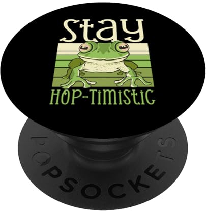 Stay Hop-Timistic Frosch Lover Whites Tree Frog PopSockets mit austauschbarem PopGrip