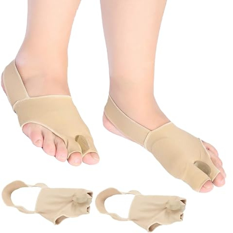 Laralily Hallux Valgus Bandage,Zehenspreizer Großer Zeh,mit Fersenband,Hallux Zehenspreizer,Hallux Valgus Korrektur,Hallux Valgus Socken mit Gelschutz,Geeignet für Männer und Frauen (Hautfarbe)