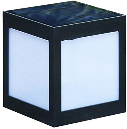 jojomis Luz LED cuadrada de energía solar blanca para poste de valla, piscina, jardín, decoración al aire libre, color blanco