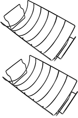 Milisten Grille De Barbecue Peinte Antiadhésive Légère Et Facile À Transporter 2 Pièces pour Une Utilisation en Extérieur Et en Intérieur