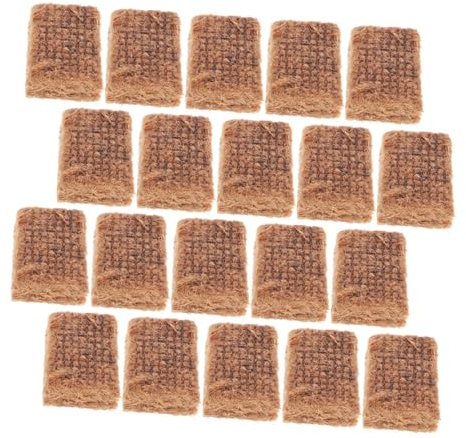 YARNOW 20pcs Charcoal Kindling Block Fire Starter Brick Efficient Burning Safe and Harmless Brown Pine Wax Material Outdoor Bbq Cooking Fire Starter