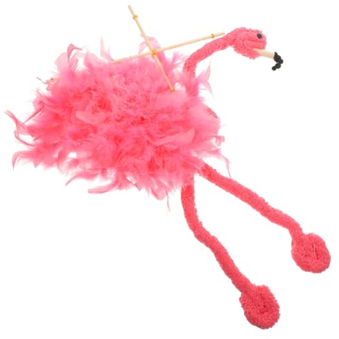 WHAMVOX Interactive Flamingo Marionette Puppet Plush with Bright Colors Smooth Polishing Finger Flexibility Exercise for Puppet Shows Storytelling and Creative Play Random Color