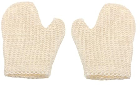 TOVINANNA 2 Stück Natürliche Sisal Peelinghandschuhe Waschhandschuhe für Körper Gesichtsreinigung Langlebige Duschhandschuhe für Sanftes Hautpeeling und Abgestorbene Haut Entfernen