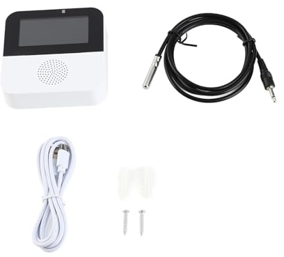 Medidor de temperatura con pantalla LCD WiFi, higrómetro interior, control de alarma para el hogar (con sonda de temperatura)