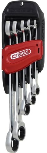 KS Tools 503.5205 DUO GEARplus® Ratschenringmaulschlüssel-Satz mit Maul-Ratschenfunktion, 5-tlg.
