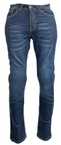 ROLEFF Motorradjeans für Damen| Bequeme Motorradhose mit Protektoren| Aramid | Länge 32 (82cm)