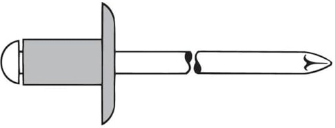 Gesipa Blindniete Großkopf, 4 x 10 mm, 500 Stück, alu/stahl