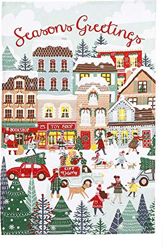 Ulster Weavers Christmas Shopping Cotton Tea Towel Ulster Weaver Geschirrtuch aus Baumwolle, Mehrfarbig, Small