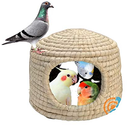 Nistkästen EIN Vogelnest aus Maishülsen, Tauben, Papageizucht-Lebensraum, Garten-Innenhof im Freien (Size : 35x25cm)