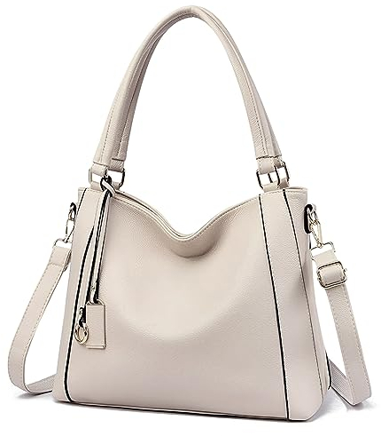 HAWEE Mode Damen Handtasche aus Weiches PU-Leder Umhängetasche Große Schultertasche mit Reißverschluss Leichte Henkeltasche Elegante Einkaufstasche für Dating Shopping Arbeiten
