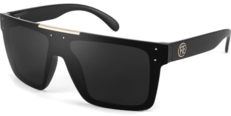 FEISEDY Men Sunglasses Polarized Oversized Square Flat Top Cycling Running Fishing Golf Hiking Sports B2990