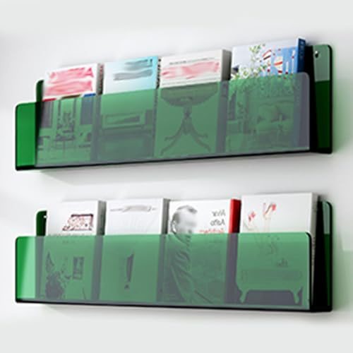 Zeitungsständer Zeitschriftenregal Wandregal Für Zeitschriften Aus Acryl, Klarer Broschürenhalter Literatur Display-Regal Für Organisieren Buch Katalog Zeitung Datei, 1 2 3er Pack Grün Blau Orange Stä