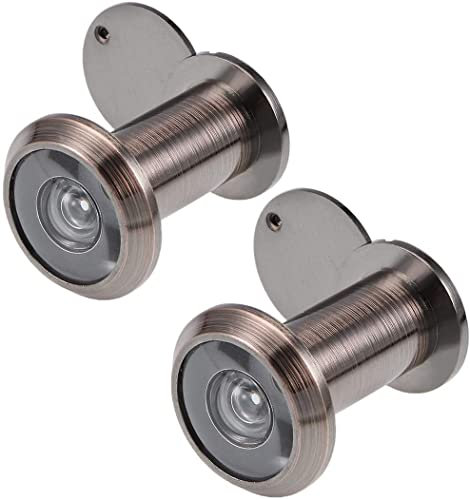 XYWHPGV Visor de puerta, mirilla visor de puerta de 220 s de latón con cubierta para puertas de 35 mm a 60 mm, acabado de cobre antiguo, 2 piezas(ab798 c60c3 c3bba 111f4 b69dd ce90b
