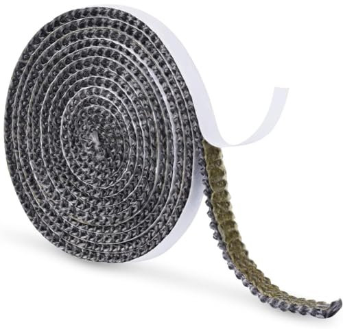 ZKSXOA Dichtungsband Selbstklebend, Kamin Dichtband, Anti Kollision‎Grau Dichtband Glasfasern Hitzebeständig bis 550°C Länge für Breite 2mm*15mm*2.5m für Ofen Kamine Holzöfen