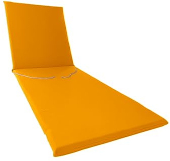 Il Tuo Artigiano Design Vikbar solsäng kudde i bomull - halvvattenavvisande och fläckresistent - hantverksmatta tillverkad i Italien (Senape)