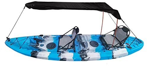 Kayak Sun Shade Canopy, Oxford Fabric Foldable Awning for Boat and Canoe – Portable, Easy to Install Kayak Sunshade Cover