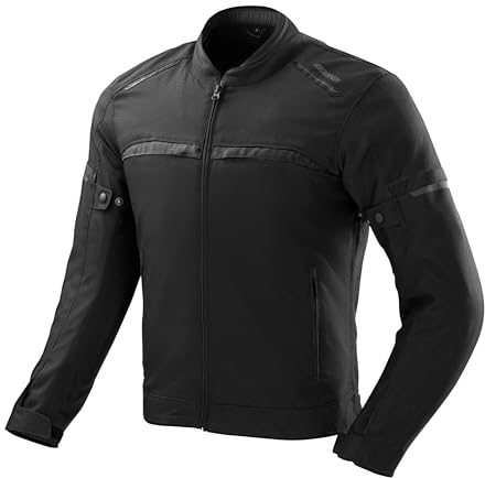 OZONE MOTO Neo Motorradjacke Herren | Textil | Ellbogen und Schulterprotektoren Stufe 1 | Rückenprotektortasche | Abnehmbar Thermofutter | 3 Belüftungskanäle