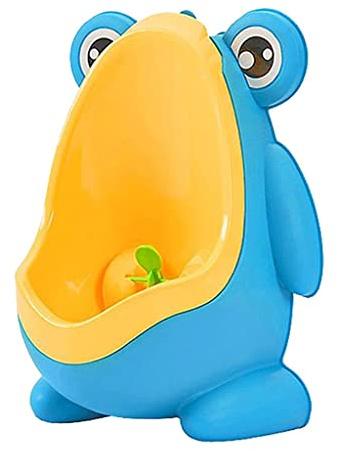Yajuyi Orinatoio per Bambini a Forma di Rana Orinatoio per Bambini a Forma di Rana con Ventosa, Blu, Taglia unica bambino