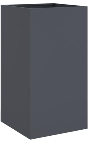 vidaXL Pflanzkübel Anthrazit 42x38x75 cm Stahl