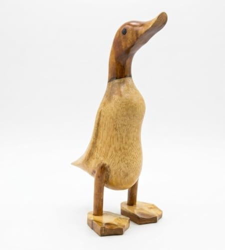 Wooden Duck | Hand carved Bird Ornament | Wildlife Rustic Bird Indoor & Outdoor Use Single Duck