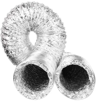 Abluftschlauch Flexible Luftleitungen Aus Aluminium Mit 2 Schlauchschelle Lüftungsschlauch Alurohr Schlauch Aluminium Aluflexschlauch 80/100/120/150/160/170/180/200/250/300mm(3.0m,250mm)