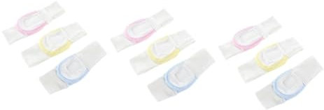 Gogogmee 9stücke Teiliges Baumwoll-babywindel-bänder Verstellbare Und Wiederverwendbare Windelbefestigungen Blau Gelb Und Bequem Und Hautfreundlich Für Neugeborene
