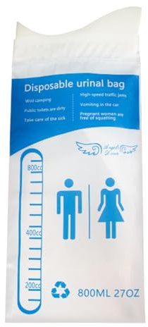 Générique Gel de Sac d'urinoir, Sacs de pour Le Voyage | Sacs à de Camping 800ML,Sac d'urinoir imperméable portatif Unisexe pour Femmes, Hommes, Conduite Longue Distance