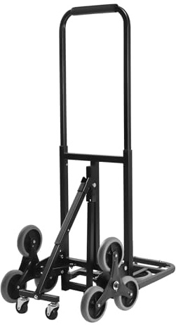 Stair Climbing Hand Truck Foldable, 400 Lb Capacity Heavy Duty Folding Hand Truck Dolly Cart, Foldable Stair Climber Hand Trucks with Adjustable Handle for Campsites, Event Venues, Express Delivery