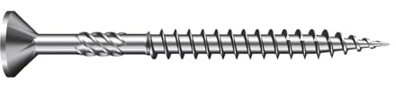 S-WOOD Holzschraube SIXFIX Teilgewinde mit Schaftfräser Stahl gehärtet Bluenox, Anzahl:200 Stück, Größe:4 x 50 mm