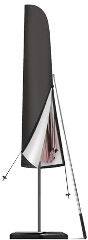 Seydrey Waterproof Parasol Cover,420D Cantilever Cover,Outdoor Garden Umbrella Use, Weatherproof UV-Anti Wind Snow Proof for 2-4 m Cantilever Parasol (175 x 36.5/30.5 CM)