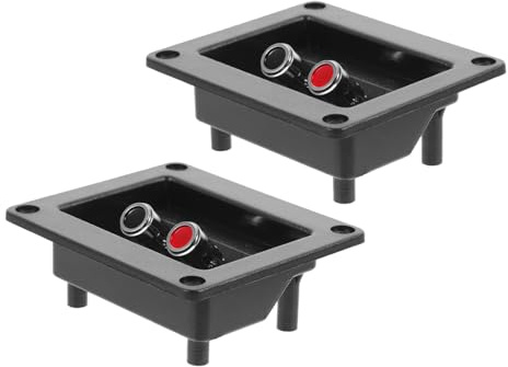 TOBBOMEY 2 pezzi Terminali per Casse Acustiche Connettori Molla per Subwoofer e Speaker Box Morsettiera Audio per Collegamenti Rapidi e Sicuri in Sistemi Home Theater e Palchi