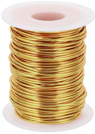 QUARKZMAN 31 Metros Alambre De Aluminio Anodizado Calibre 16/1.5mm Dorado