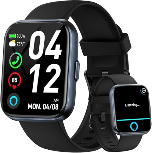 ENOMIR Smart Watch for Men Women(Answer/Make Call) (Black01)