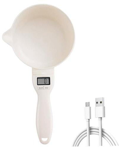 Cuchara medidora ajustable, cuchara medidora digital, 800 g/1 g, taza digital de precisión con 5 unidades, alimentada por USB, herramientas de cocina extraíbles de grado alimenticio