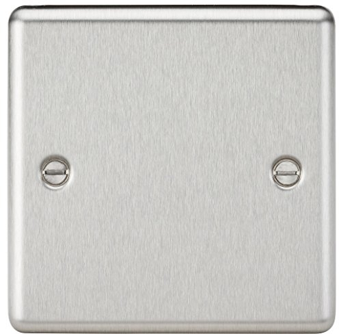 Knightsbridge CL85BC 1G Blanking Plate-Rounded Edge Brushed Chrome