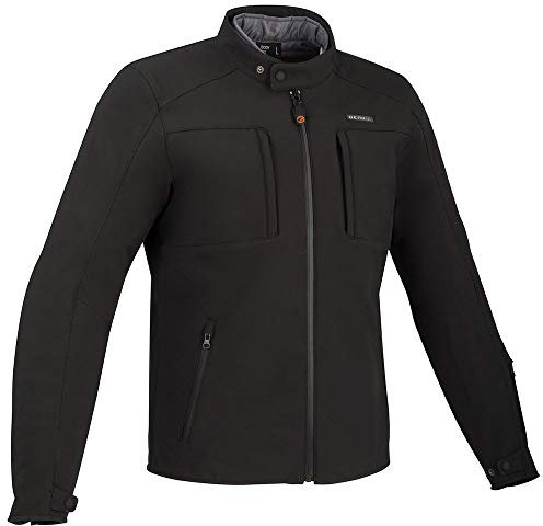 BERING Motorradjacken CARVER Schwarz, Schwarz, L