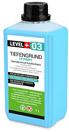 LEVEL PLUS 03 Deep Primer LF Profi 1L, Primer for Absorbent Surfaces, Deep Primer Concentrate 1:1, Adhesive Primer Under Liquid Film, Adhesives, Cement Mortar