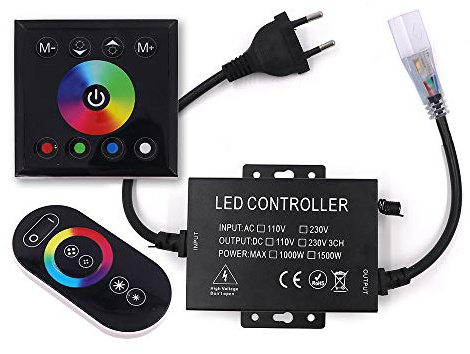 XUNATA 220V-240V 1500W Berühren Fernbedienung & Panel für RGB LED Strip/LED Neon Strip