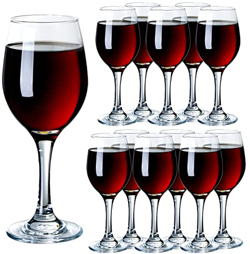 SUNNOW Vastto 10 Ounce Classic Crystal Wine Glass,for Home Dinning, Bar and Party,Set of 12