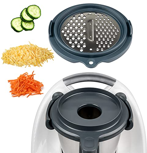 mixcover Reibe für Gemüse, Obst und Käse Gemüsereibe kompatibel mit Vorwerk Thermomix TM6 TM5 - Thermomix Zubehör Thermomix Küchenreibe Gemüsehobel mit drei Schneidvarianten aus Edelstahl