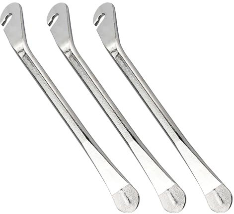 HXMJIED 3PCS Bicycle Tire Lever Tyre Spoon Changing Tool, Bike Tire Levers to Repair Bike Tube, Stainless Steel Bicycle Tire Lever Tyre Spoon Iron Changing Tool, Bike Tire Repair Changing Tools