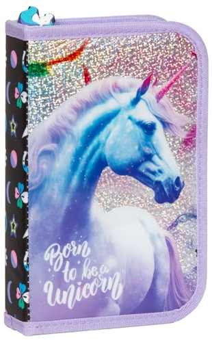 Einhorn Federtasche Unicorn Federmappe gefüllt Federmäppchen mit Inhalt