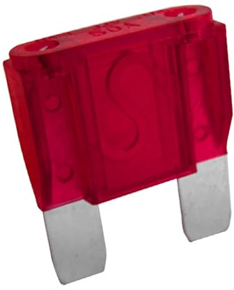 A ABSOPRO Car Red Plastic Coated Blade Type Max Fuse 50A | Set of 5