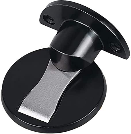 Türstopper Keil,Gummi Türkeile, Türstopper Tür Schlafzimmertür unsichtbar ohne Stanzen, die Badezimmertür berührt die obere Tür stark magnetisch (Farbe: Schwarz) (Color : Black)