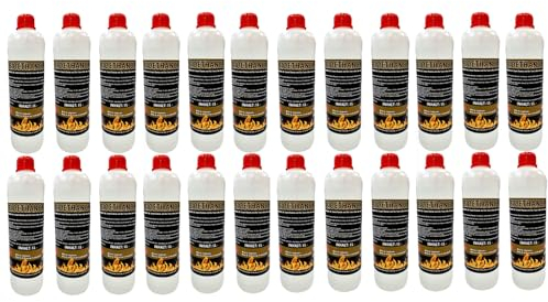 Antiviron Bioethanol 96,6% Premium 1Liter bis 30Liter Ethanol für Tischkamin, Kamin & Gartendeko für Draußen - Rauch- und Rußfrei aus Mais (Bioethanol, 24 x 1Liter)