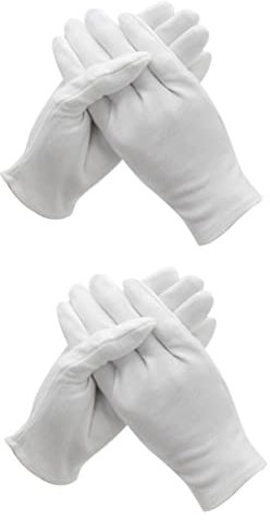 HOMSFOU 12 Paare sechseckige Bodenaufkleber Handschuhe zum Reinigen warm Montagestange baumwollhandschuhe Schutzhandschuhe Arbeitshandschuhe Pan-Perlen Weiße Handschuhe Baumwoll-Handschuhe